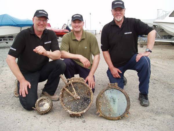 Recovered Arctic Viking artifacts and the 2009 dive team